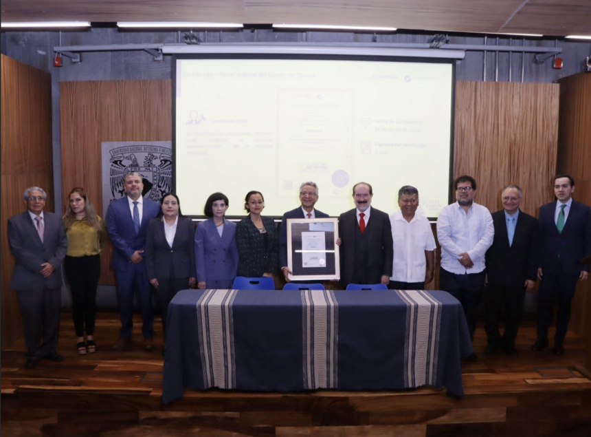 Recibe Oaxaca certificación nacional en Juicios Orales Mercantiles