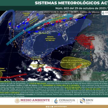 Domingo con lluvias fuertes a muy fuertes en regiones de Oaxaca