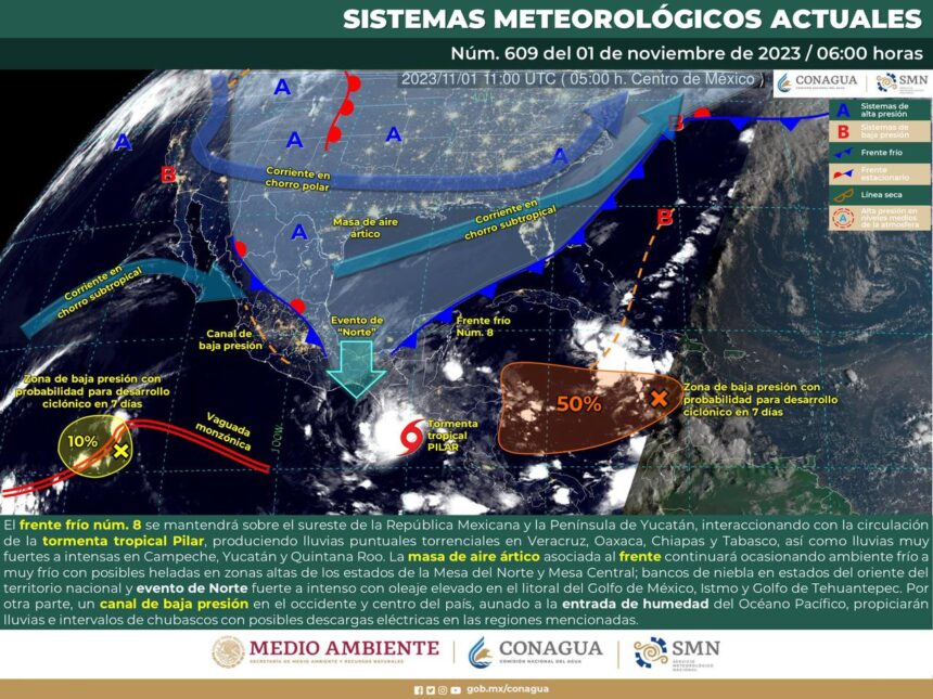 Continuarán las bajas temperaturas y lluvias moderadas en el estado