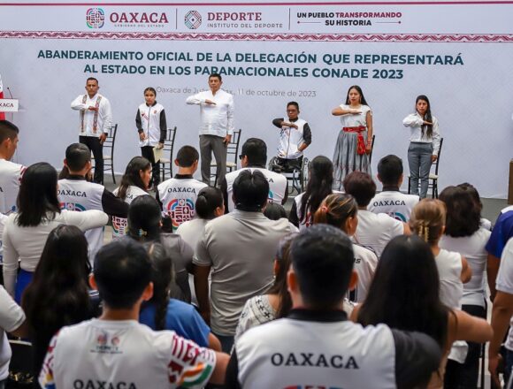 Oaxaca se prepara para brillar en los Paranacionales Conade 2023, Salomón Jara abandera a delegación representativa