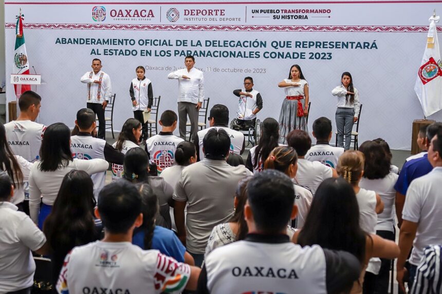 Oaxaca se prepara para brillar en los Paranacionales Conade 2023, Salomón Jara abandera a delegación representativa