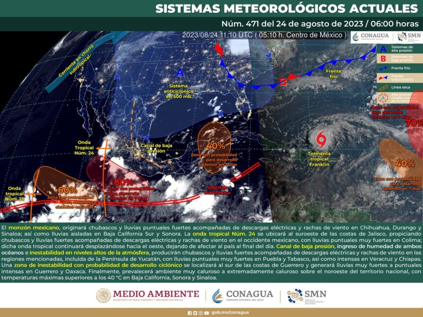 Se prevén lluvias de intensidad variable para la tarde de este jueves en el estado