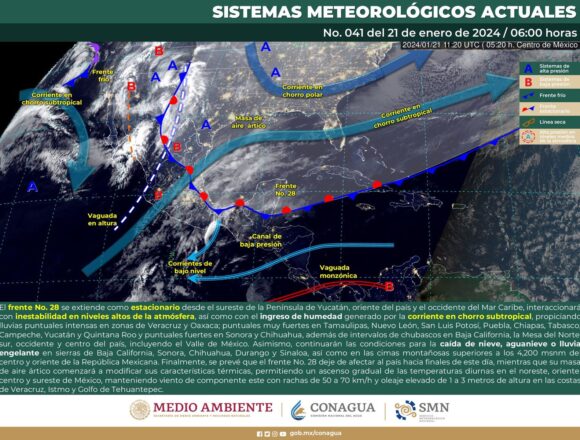 Pronostican sensación fresca, lluvias aisladas y vientos del norte para este domingo