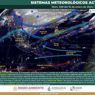 Prevén día con cielo despejado, lluvias escasas y vientos del Norte