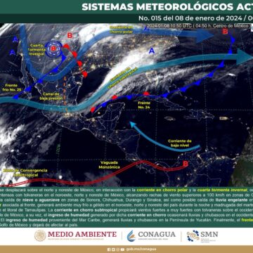 Aumento de lluvias y descenso de temperatura se prevé para este lunes: Protección Civil