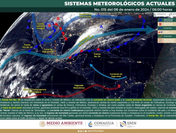 Aumento de lluvias y descenso de temperatura se prevé para este lunes: Protección Civil