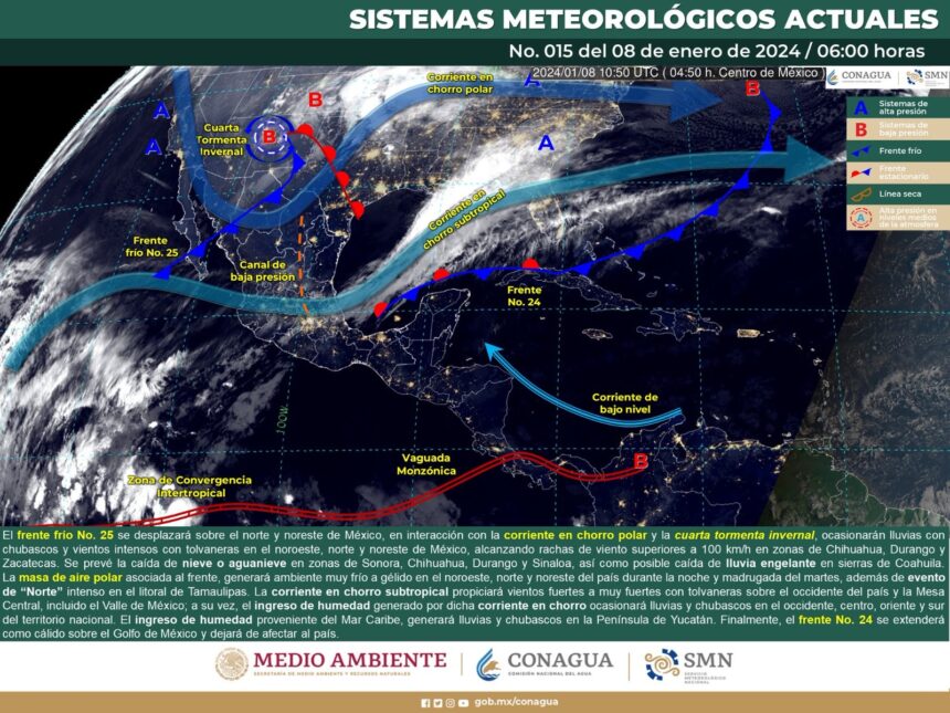 Aumento de lluvias y descenso de temperatura se prevé para este lunes: Protección Civil