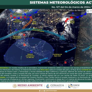 Se esperan radiaciones solares fuertes y rachas de viento en el estado