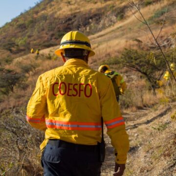 Atiende Coesfo reporte de incendio forestal en San Andrés Huayápam