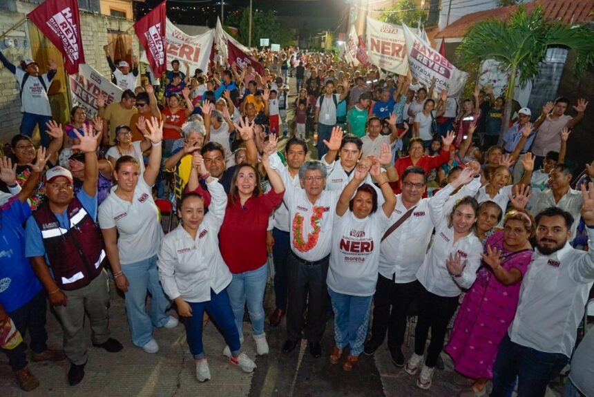 Familias de la colonia Siete Regiones ratifican apoyo a Francisco Martínez Neri