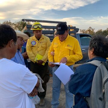 Controlado al 100% el incendio forestal en Tepelmeme Villa de Morelos