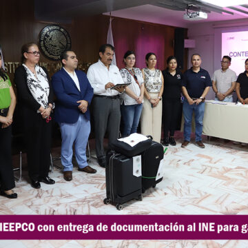 Cumple IEEPCO con entrega de documentación al INE para garantizar Voto Anticipado
