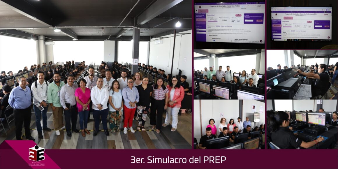 Rumbo a las Elecciones Oaxaca 2024, realiza IEEPCO 3° simulacro PREP