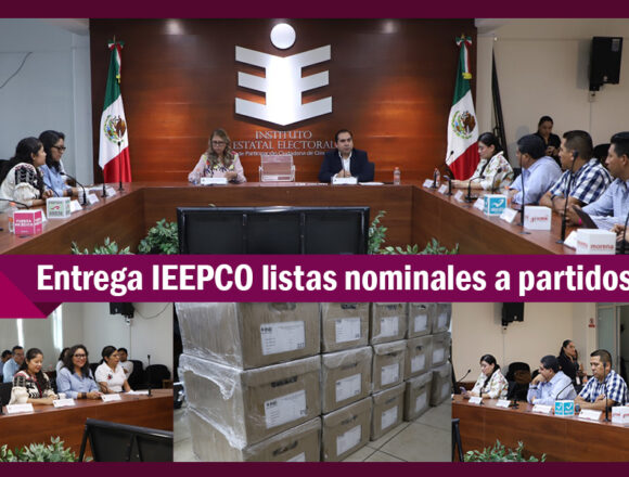 Avanza organización del Proceso Electoral en Oaxaca: IEEPCO entrega la Lista Nominal de Electores a partidos políticos locales para las elecciones Oaxaca 2024