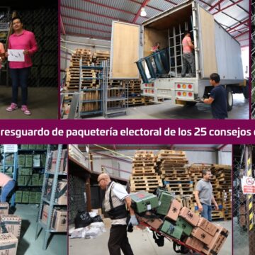 Concluye resguardo de paquetería electoral de los 25 consejos distritales