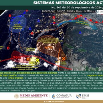 Continuarán las lluvias de intensidad variable en Oaxaca