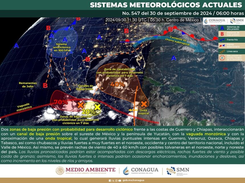 Continuarán las lluvias de intensidad variable en Oaxaca