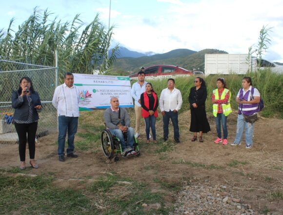 Cumple Gaby Díaz con San Jacinto Amilpas, entrega un pozo profundo de agua en el casco Municipal de San Jacinto Amilpas.