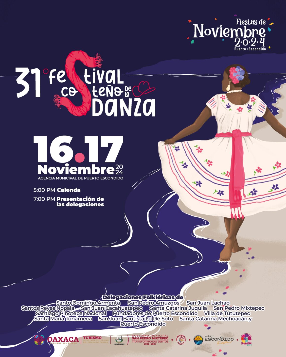 Puerto Escondido vivirá su tradicional Festival Costeño de la Danza Puerto Escondido vivirá su tradicional Festival Costeño de la Danza