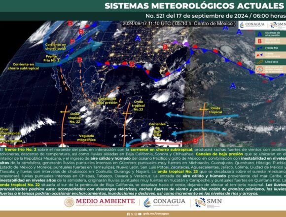 Onda tropical número 23 dejará lluvias en diferentes puntos de Oaxaca Onda tropical número 23 dejará lluvias en diferentes puntos de Oaxaca