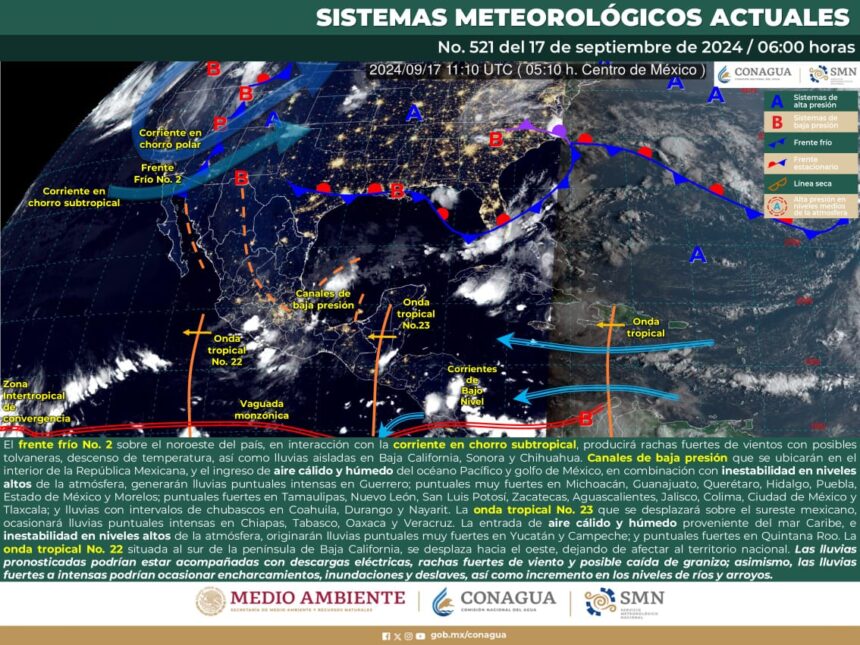 Onda tropical número 23 dejará lluvias en diferentes puntos de Oaxaca