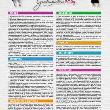 Sigue abierto el registro de la imagen oficial de la Guelaguetza 2025, quedan 8 días