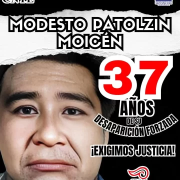 Exigen presentación con vida de Modesto Patolzin, desaparecido en 1988