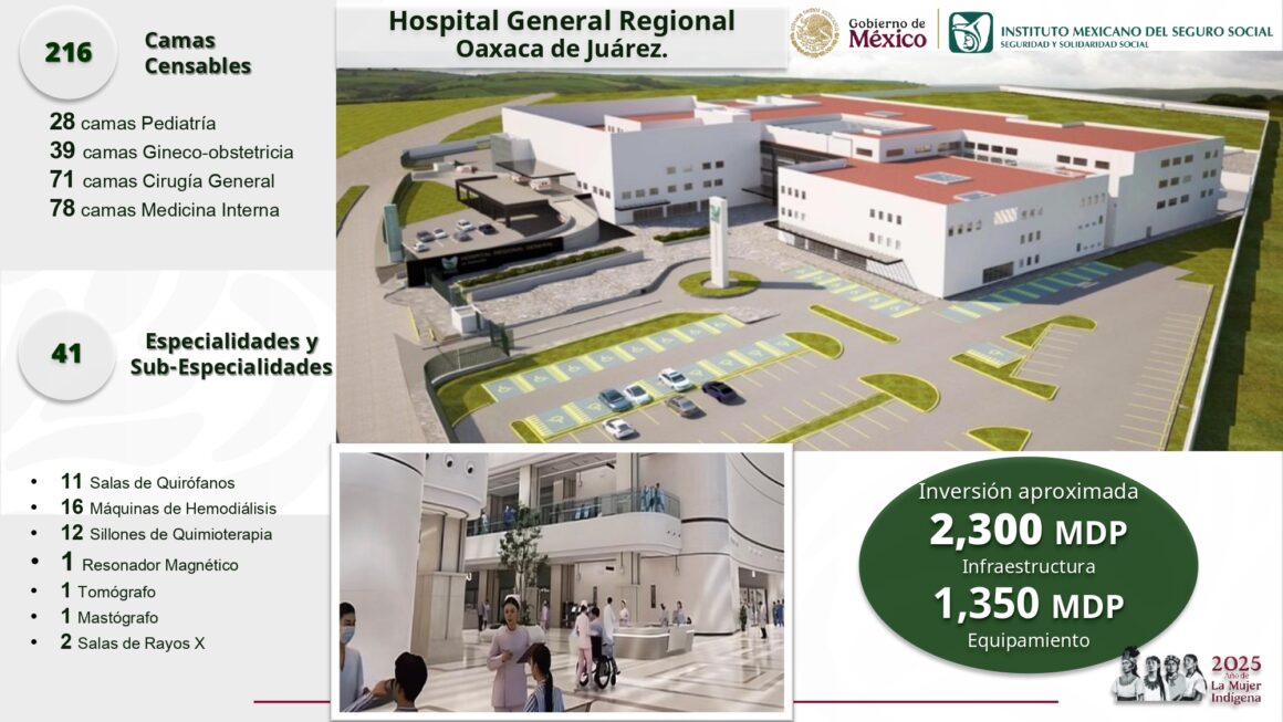 Hospital General Regional de Alta Especialidad del IMSS será realidad en la Primavera Oaxaqueña