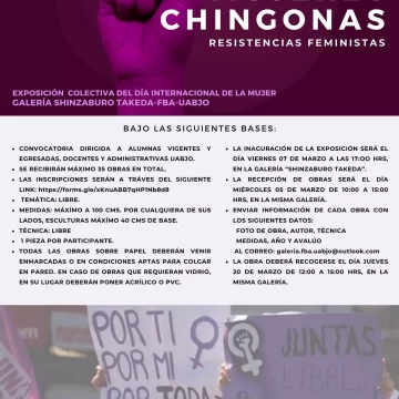 Convocan a participar en la exposición “Mujeres Chingonas: Resistencias Feministas” en la UABJO.