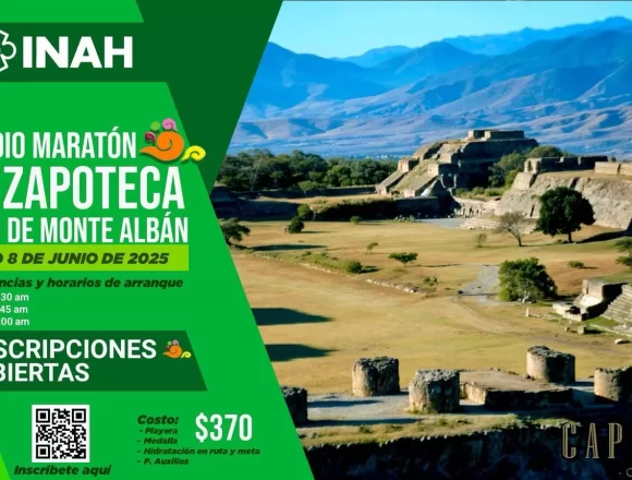 Listo el Medio Maratón Eco-Zapoteco “Legado de Monte Albán”.