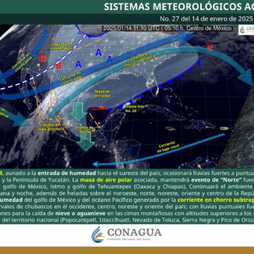 Lluvias aisladas y ambiente frío se pronostican este martes para Oaxaca