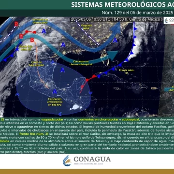 Favorece frente frío número 31 tiempo ventoso en la entidad oaxaqueña