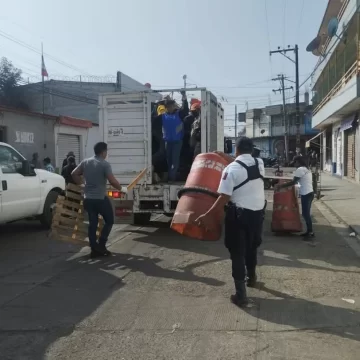Mejora Policía Vial Estatal movilidad en la Central de Abasto con dispositivo “Barredora”