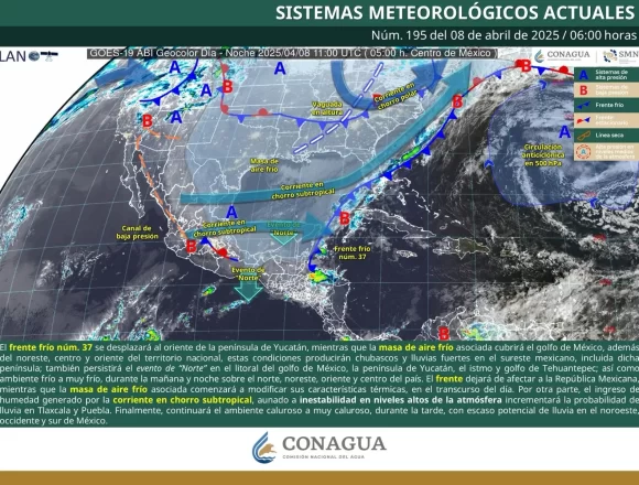 Este martes se esperan lluvias ligeras a moderadas en la Cuenca del Papaloapan