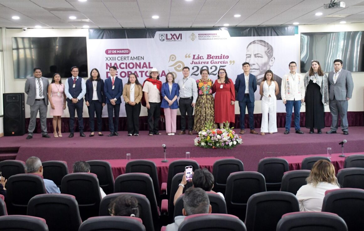 Arranca la fase nacional del Certamen de Oratoria “Lic. Benito Juárez García” en el Congreso de Oaxaca