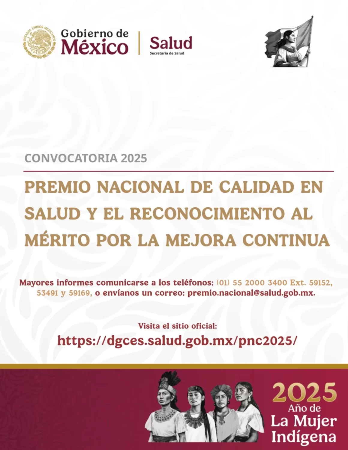 Abren convocatoria al Premio Nacional de Calidad en Salud y el Reconocimiento al Mérito por la Mejora Continua 2025
