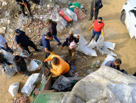 Recuperan espacio público en el Ejido Guadalupe Victoria con Tequio Vecinal