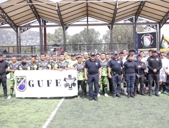 Con cuadrangular de futbol celebran Aniversario del Grupo Urbano de Fuerzas Especiales