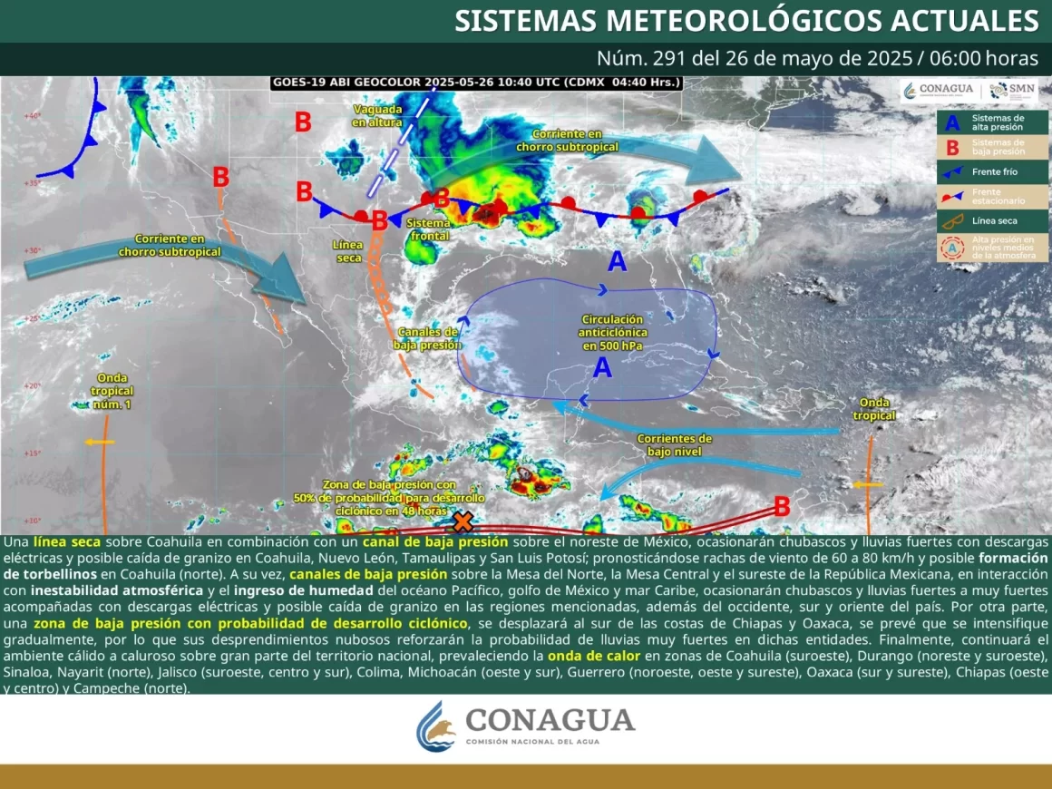 Se prevén lluvias de intensidad variable en gran parte del estado