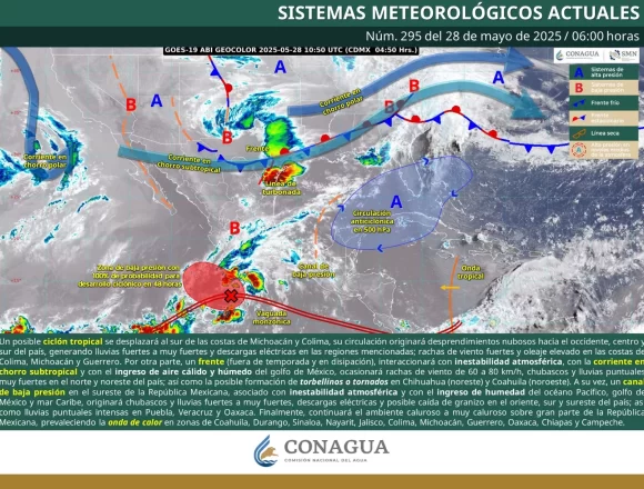 IMG-20250528-WA0003.jpg Pronostican primera Depresión Tropical frente a costas del Pacífico
