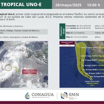Emite Protección Civil recomendaciones por formación del primer ciclón tropical