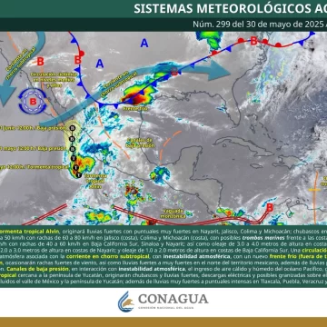 Se prevén tormentas vespertinas en gran parte de Oaxaca por ingreso de humedad