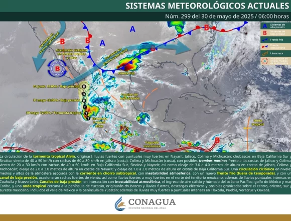 Se prevén tormentas vespertinas en gran parte de Oaxaca por ingreso de humedad