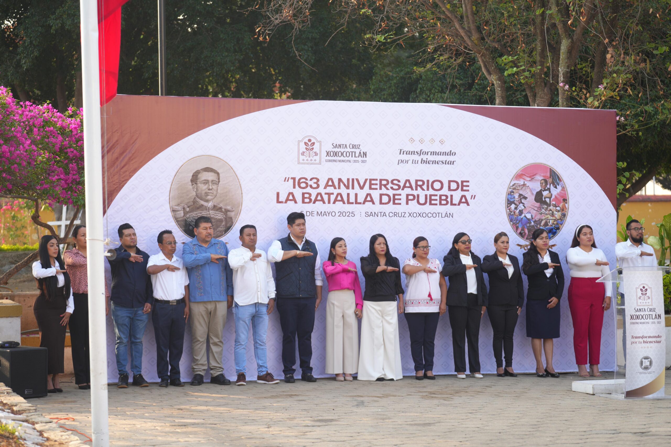 Conmemora Ayuntamiento de Xoxocotlán el 163 aniversario de la Batalla de Puebla