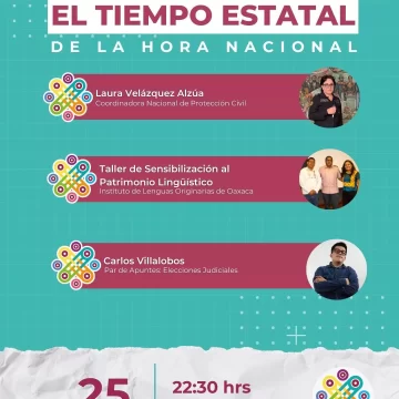 Abordará El Tiempo Estatal de la Hora Nacional temas en materia de gestión de riesgos y protección civil