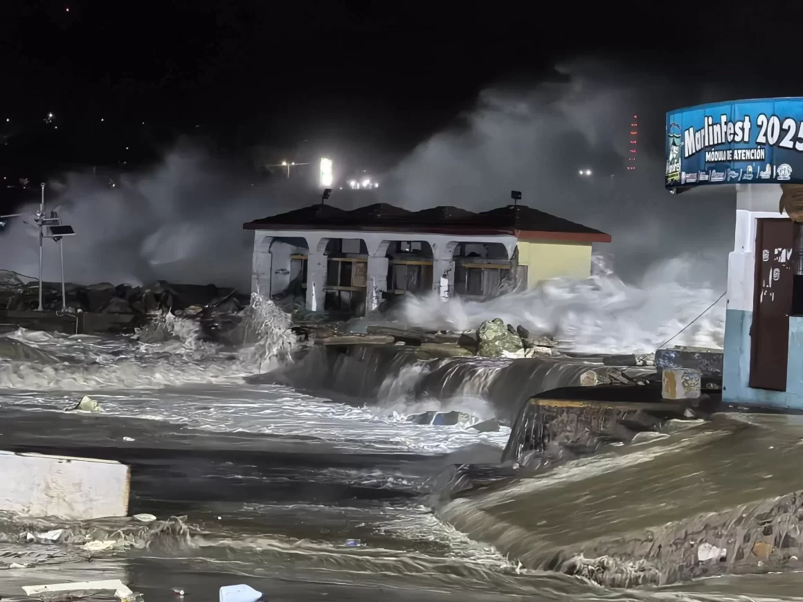 Presenta Consejo Estatal de Protección Civil reporte de daños tras el paso del huracán Erick en la costa oaxaqueña