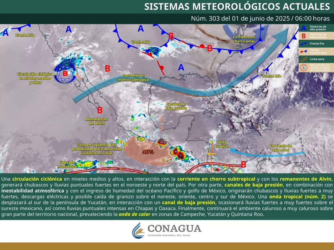 Continuará inestabilidad con lluvias y nubosidad en gran parte del estado 