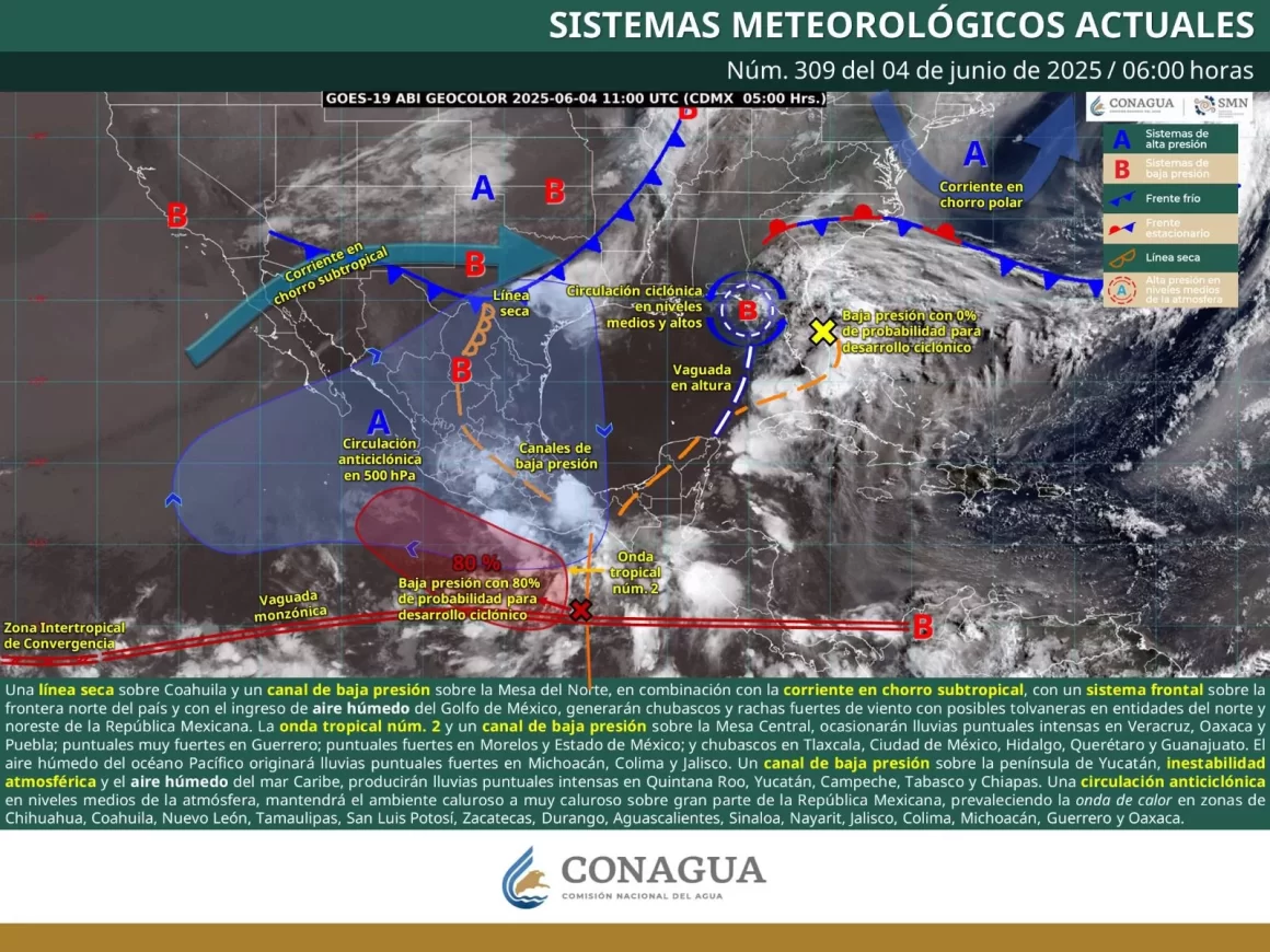 Persistirán lluvias en horas de la tarde y noche en Oaxaca
