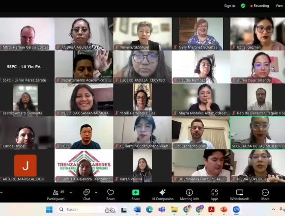 Se suman instituciones del Gobierno de Oaxaca a trabajos para prevenir embarazo en adolescentes