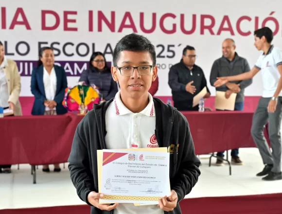 Estudiante del Cobao obtiene beca completa para estudiar en el ITESM
